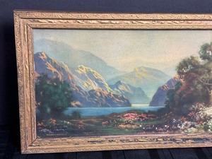 lot 83 image: Vintage Framed R. Atkinson Fox Print, A Mountain Paradise