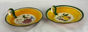 lot 151 image: Two Vintage Della Ware Finger Plates