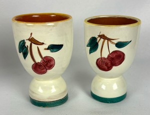 lot 163 image: Stangl Pottery Fruit Candle Holder and Egg Cups