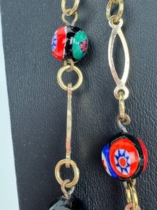 lot 129 image: Beautiful Millefiori Art Glass Beaded Necklace