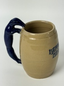 lot 91 image: Vintage Western Stoneware Prohibition Repeal Happy Days Stoneware Mug