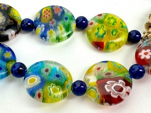 lot 73 image: Beautiful Millefiori Glass Beaded Necklace