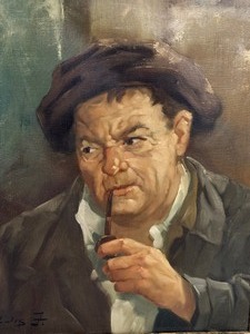lot 192 image: Vintage Framed Original Portrait Painting