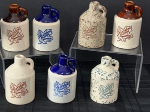 lot 208 image: Collection of 8 Western Stoneware Miniature Jugs