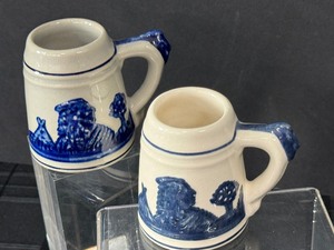 lot 215 image: Two Vintage Western Stoneware Old Sleepy Eye Miniature 1987 and 1992 Convention Mugs
