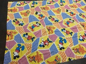 lot 253 image: Vintage Disney Mickey and Minnie Mouse Bed Sheet