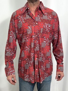 lot 297A image: Spectacular One of a Kind Handmade Vintage Button Up Long Sleeve Dress Shirt