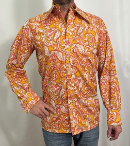 lot 209A image: Awesome Retro One of a Kind Handmade Button Up Long Sleeve Shirt