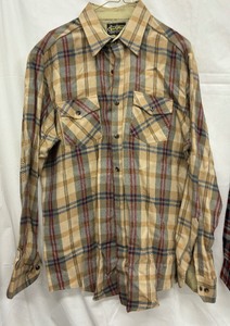 lot 308 image: Trio of Vintage Plaid Button Up Shirts by Sports Wear