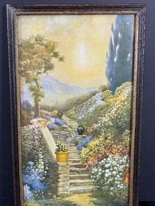 lot 329 image: Vintage Framed R. Atkinson Fox Print, Garden of Nature