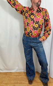 lot 300A image: Get Your Retro Disco On Amazing Bedazzled Wrangler Retro Jeans Paired with an Amazing Retro Shirt