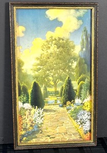 lot 327 image: Vintage Framed R. Atkinson Fox Print, Garden of Rest