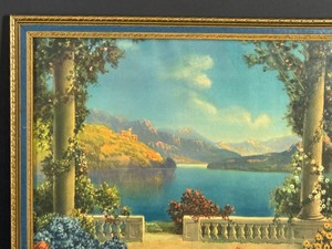 lot 296 image: Vintage Framed R. Atkinson Fox, Blue Lake