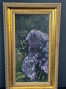 lot 287 image: Beautifully Framed Vintage Oil on Canvas Floral Painting