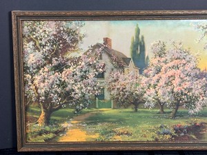 lot 293 image: Framed R. Atkinson Fox Print Blossom Time
