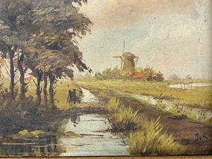 lot 280 image: Vintage Original Scenic Framed Oil on Canvas Painting