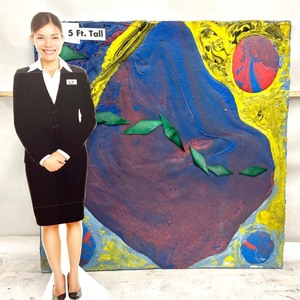 lot 261 image: Art Videen Untitled Mixed Media Fresco-Style Art Piece