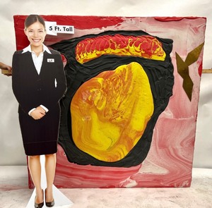 lot 260 image: Art Videen Untitled Fresco-Style Art Piece