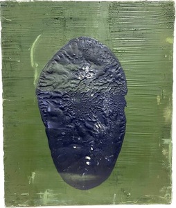 lot 342A image: Art Videen Untitled Mixed Media Fresco-Style Art Piece- 6 Feet Tall