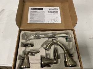 lot 15 image: Brand New MOEN T6420BN Eva 2-Handle Bathroom Faucet Trim Kit ($164 Retail Value)