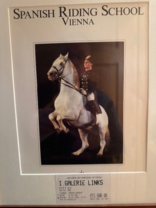 lot 19 image: Framed Spanish Riding School Vienna Artwork