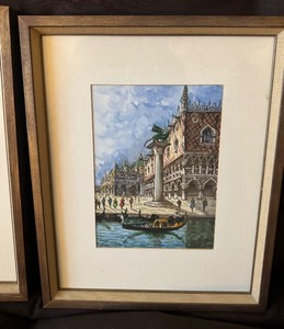 lot 24 image: Two Framed Watercolor Pictures