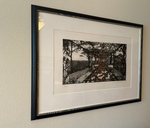 lot 27 image: Amazing Black and White Framed Artwork of Garden Trellis - Signed and Numbered