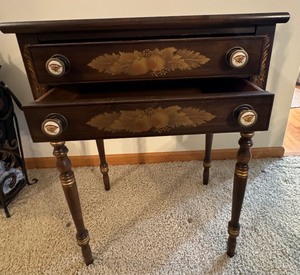 lot 44 image: L. Hitchcock Two Drawer Cabinet