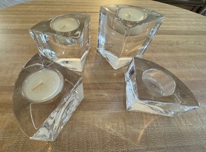 lot 70 image: Orrefors Candle Holder Four Piece