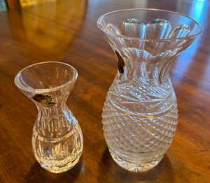 lot 168 image: Set of Waterford Crystal Flower Vases
