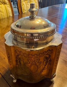 lot 172 image: Silver Plate Lidded Container