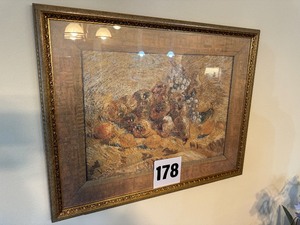 lot 178 image: Large Framed Artwork