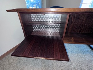 lot 215 image: Custom Made Mid Century Modern Office Desk
