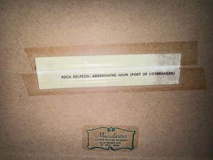 lot 223 image: Framed Artwork of Port of Copenhagen