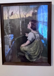 lot 338 image: Framed Wall Art of Girl