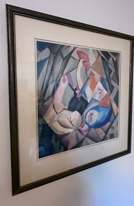 lot 350 image: Framed Rooster Print