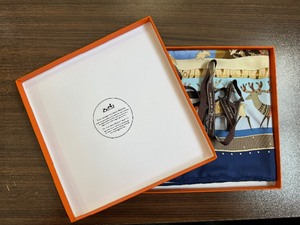 lot 39 image: Hermes Scarf with Box