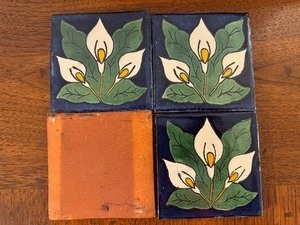 lot 411 image: Set of Four Ceramic Tiles