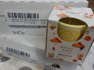 12 Regina Persian Amber Candles...