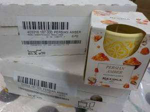 12 Regina Persian Amber Candles...
