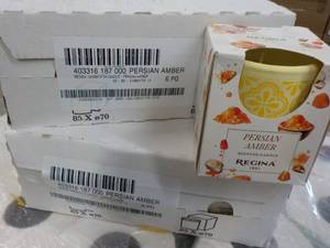 12 Regina Persian Amber Candles...