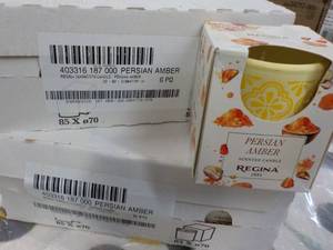 12 Regina Persian Amber Candles...