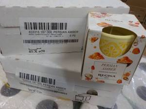 12 Regina Persian Amber Candles...
