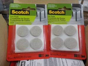 4 x 6 packs Scotch Felt Pads...
