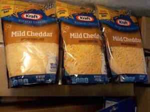 F 3 x 16 oz Bags Kraft Mild Cheddar...
