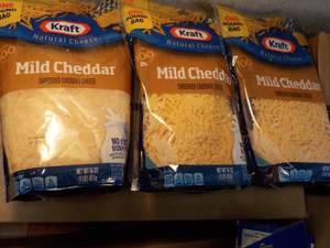 F 3 x 16 oz Bags Kraft Mild Cheddar...
