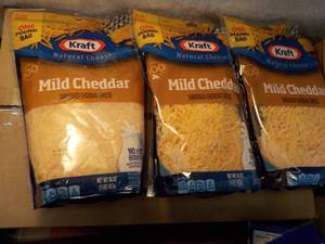 F 3 x 16 oz Bags Kraft Mild Cheddar...