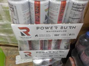 2 x 12 packs Rowdy Power Burn Water...