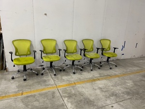 5 Adjustable Office chairs