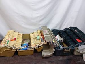 lot 36 image: Collection of Fishing Tackle with Takle Boxes